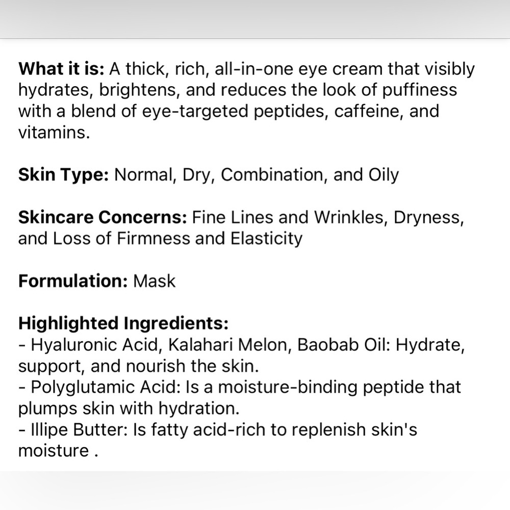 ✨ FENTY SKIN Thicc N Smooth Rich Peptide Eye Cream - Picture 5 of 6